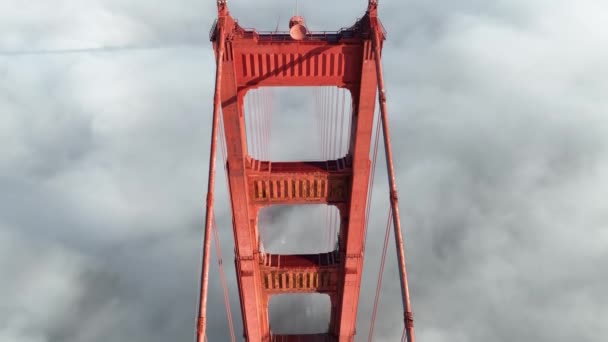 Golden Gate Bridge Aerial San Francisco 캘리포니아 다운타운 스카이라인 Golden — 비디오