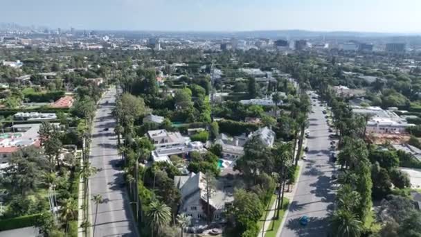 Beverly Hills Los Angeles Californie Aux États Unis Célèbre Quartier — Video
