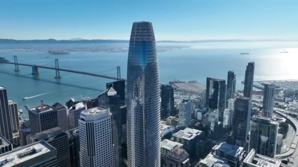 Salesforce Tower San Francisco California Stati Uniti Downtown City Skyline — Video Stock