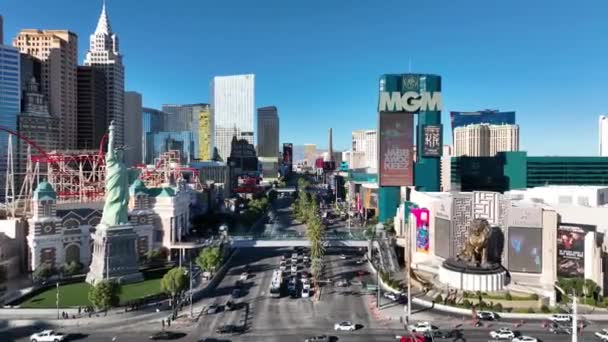 Las Vegas Strip Las Vegas Dans Nevada Aux États Unis — Video