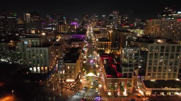 Gaslamp Quarter San Diego Californie Aux États Unis Downtown City — Video