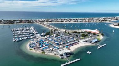 Kaliforniya, San Diego Mission Bay 'de. Paradisiac Sahili. Deniz Burnu Simgesi. Mission Körfezi San Diego, Kaliforniya Birleşik Devletleri.