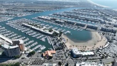 Marina Del Rey, Venedik, Los Angeles, ABD 'de. Paradisiac Sahili. Deniz Burnu Simgesi. Marina Del Rey Venedik 'te, Los Angeles' ta..