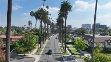 Beverly Hills, Los Angeles, Kaliforniya 'da. Ünlü Lüks Mahalle. Film Yıldızları Bölgesi. Beverly Hills Los Angeles 'ta Kaliforniya' da.