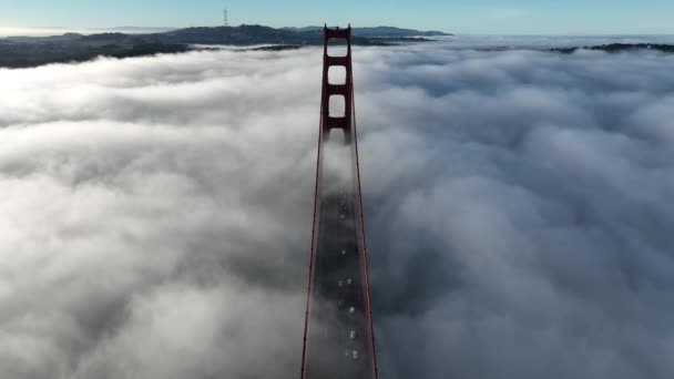 Golden Gate Bridge Aerial San Francisco Californie États Unis Megalopolis — Video