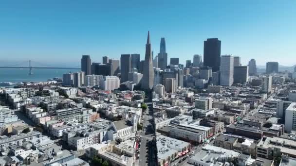 Pyramidenbau San Francisco Kalifornien Vereinigte Staaten Skyline Der Innenstadt Transport — Stockvideo