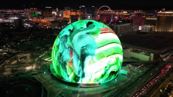 Esfera Las Vegas Las Vegas Nevada Estados Unidos Landmark Turismo — Vídeo de Stock