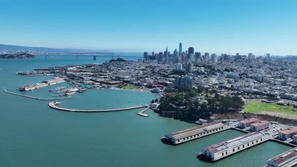 San Francisco Körfezi San Francisco Kaliforniya Birleşik Devletleri Megalopolis Şehir — Stok video