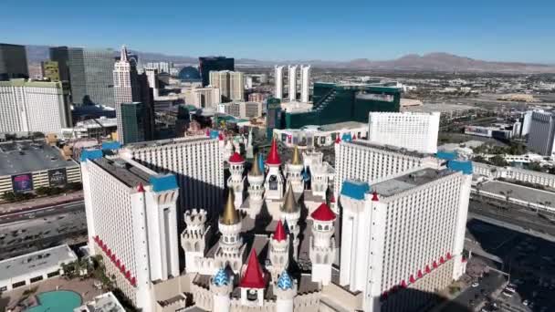 Vegas Strip Las Vegas Dans Nevada Aux États Unis Paysage — Video