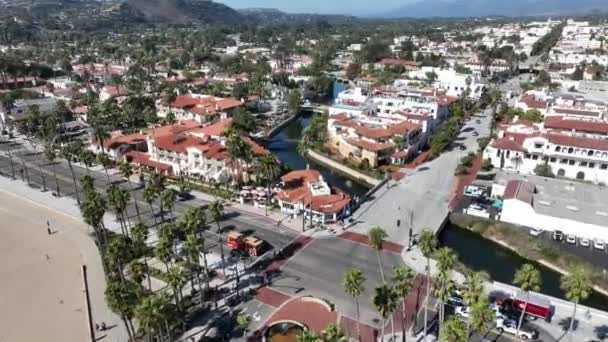 Central Square Santa Barbara Kalifornii Stany Zjednoczone Turystyka Przyrody Podróże — Wideo stockowe