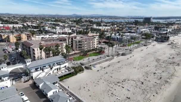 Pacific Beach San Diego California Stati Uniti Paradisiac Beach Scenario — Video Stock