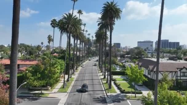 Beverly Hills Los Angeles Kaliforniya Ünlü Lüks Mahalle Film Yıldızları — Stok video