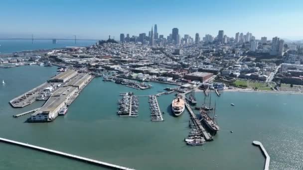 San Francisco Bay San Francisco California United States Megalopolis Downtown — Stock Video