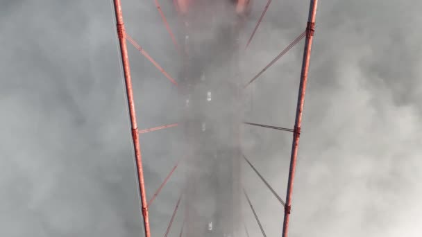 Nebel Über Der Golden Gate Bridge Bei San Francisco Kalifornien — Stockvideo