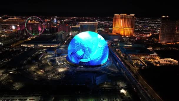 Esfera Las Vegas Las Vegas Nevada Estados Unidos Famosa Paisagem — Vídeo de Stock