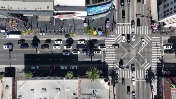 Hírességek Sétánya Los Angelesben Kaliforniában Hollywood Boulevard Táj Szórakoztatóipar Walk — Stock videók