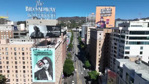 Hollywood Boulevard Los Angeles California United States Hollywood Boulevard Scenery — Stock video