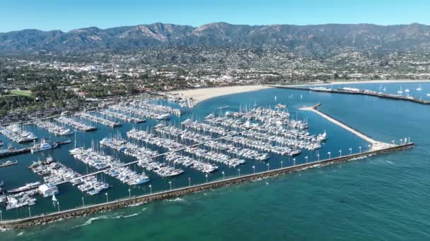 Marina Bay Santa Barbara California Statele Unite Ale Americii Turism — Videoclip de stoc
