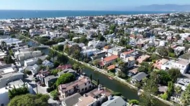 Venedik Los Angeles 'ta, Kaliforniya' da. Coast City Peyzajı. Seascape Sahili. Venedik Los Angeles 'ta Kaliforniya' da.