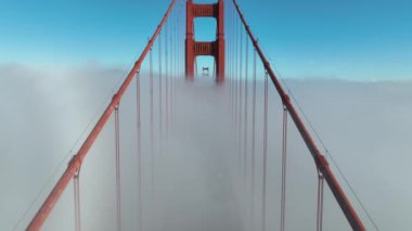 Kaliforniya, San Francisco 'da Golden Gate Köprüsü Sisi. Megalopolis Şehir Merkezi. İş seyahati. Golden Gate Köprüsü Sisi San Francisco 'da, Kaliforniya' da.