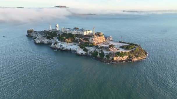 Alcatraz Island San Francisco California United States Megalopolis Downtown Cityscape — Stock Video