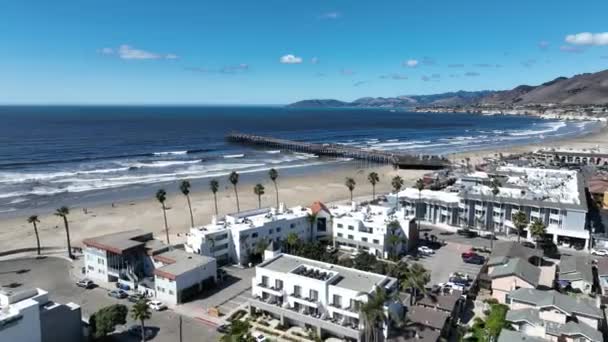 Coast Beach Vid Pismo Beach Kalifornien Usa Naturturist Resor Semester — Stockvideo