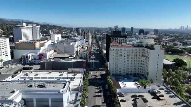 Hollywood Boulevard Los Angeles California United States Hollywood Boulevard Scenery — Stock video