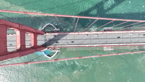 Golden Gate Bridge Aerial Сан Франциско Калифорния Сша Мегалополис Центре — стоковое видео