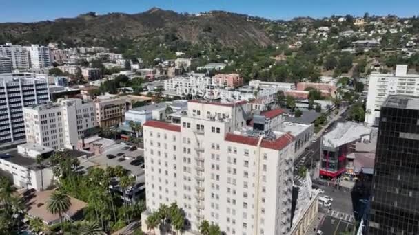 Hollywood Roosevelt Los Angeles California United States Hollywood Boulevard Landscape — Vídeos de Stock