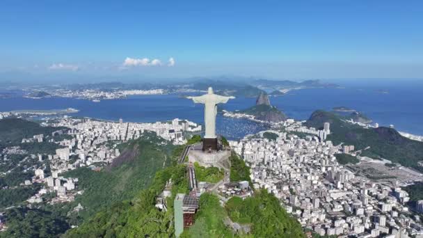 그리스도 리우데자네이루 브라질의 구속자 코르코바도 슈가로프 리우데자네이루 브라질 포인트 그리스도 — 비디오