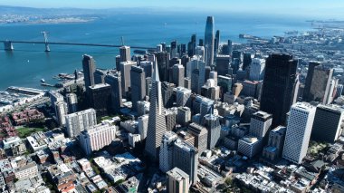 Transamerica Piramidi, San Francisco, Kaliforniya 'da. Megalopolis Şehir Merkezi. İş seyahati. Transamerica Piramidi San Francisco 'da, Kaliforniya' da.