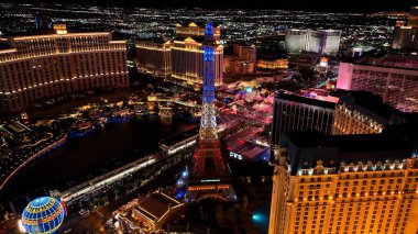 Paris Eiffel Tower At Las Vegas In Nevada United States. Famous Night Landscape. Entertainment Scenery. Paris Eiffel Tower At Las Vegas In Nevada United States. clipart