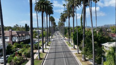 Beverly Hills, Los Angeles, Kaliforniya 'da. Ünlü Lüks Mahalle. Şehir merkezindeki şehir manzarası. Beverly Hills Los Angeles 'ta Kaliforniya' da.