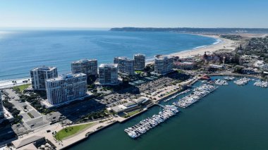 Kaliforniya, San Diego 'da Conorado Plajı. Paradisiac Sahili. Deniz Burnu Simgesi. San Diego 'daki Conorado Sahili, Kaliforniya Birleşik Devletleri..
