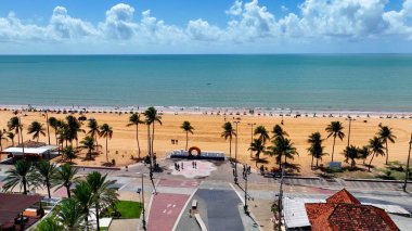 Busto Tamandare Paraiba Brezilya 'daki Joao Pessoa' da. Deniz Burnu Manzarası. Sahil şehri. Şehir merkezinden. Şehir manzarası arka planı. Busto Tamandare Joao Pessoa Paraiba Brezilya 'da.