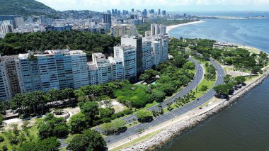 Flamengo Park At Downtown Rio De Janeiro In Rio De Janeiro Brazil. Travel Destination. Cityscape Traffic. Downtown Rio De Janeiro At Rio De Janeiro Brazil. Summer Travel. Road Traffic.