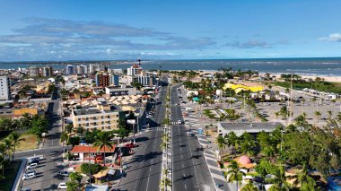 Aracaju Sergipe. Aracaju Brezilya. Brezilya 'nın Aracaju başkenti Sergipe' deki Atalaia Edge 'in geniş şehir manzarası. Seyahat güzergahı. Tropik bir manzara. Brezilya Kuzeydoğu. Şehir merkezindeki şehir manzarası