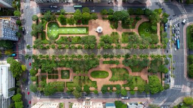 Belo Horizonte Minas Gerais Brezilya şehir merkezinin hava manzarası. Şehrin simgesi. Turizm simgesi. Şehrin tarihi binaları.