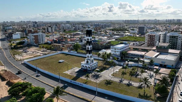 Aracaju Sergipe. Aracaju Brezilya. Brezilya 'nın Aracaju başkenti Sergipe' deki Atalaia Edge 'in geniş şehir manzarası. Seyahat güzergahı. Tropik bir manzara. Brezilya Kuzeydoğu. Şehir merkezindeki şehir manzarası