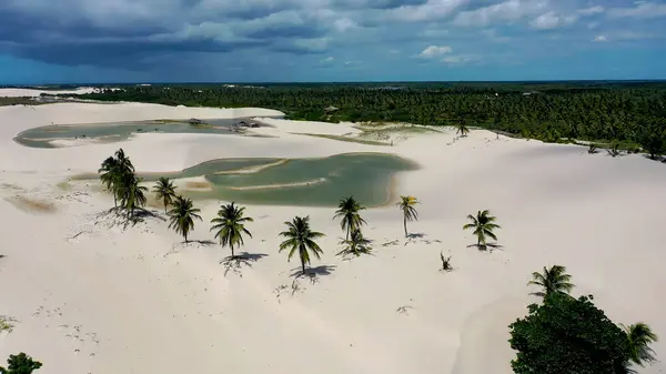Jericoacoara Ceará Brasil Paisagem Aérea Paisagens Praia Tropical Para Destino — Fotografia de Stock