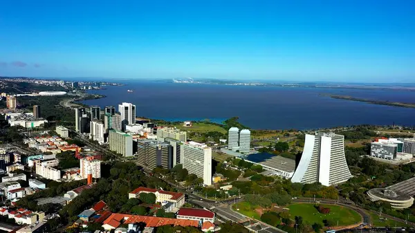 Πόρτο Αλέγκρε Βραζιλία Βραζιλιάνικη Πόλη Ορόσημο Κτίρια Στο Κέντρο Της Royalty Free Εικόνες Αρχείου
