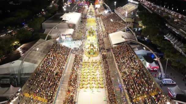 Samba Parade San Paolo Brasile Parata Del Carnevale Attrazione Turistica — Video Stock