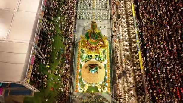 Desfile Samba São Paulo Brasil Desfile Carnaval Atracção Turística São — Vídeo de Stock