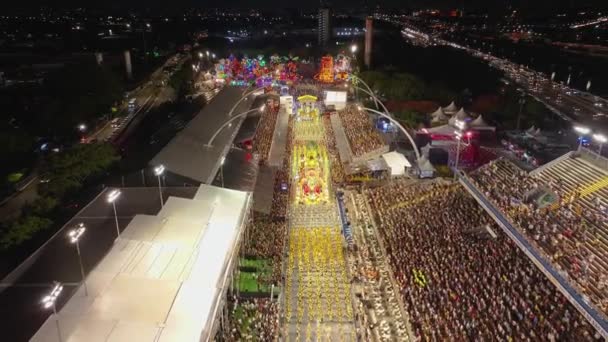 Αποκριάτικη Παρέλαση Στο Σάο Πάολο Της Βραζιλίας Αποκριάτικη Παρέλαση Πάρτι — Αρχείο Βίντεο