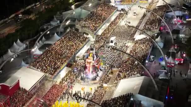 Samba Ride San Paolo Brasile Parata Del Carnevale Attrazione Turistica — Video Stock