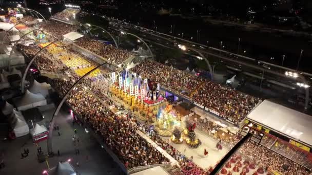Samba Ride Sao Paulo Brasil Desfile Carnaval Atracción Turística Sao — Vídeos de Stock
