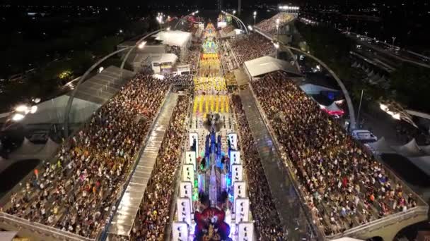 Sfilata Carnevale San Paolo Brasile Parata Del Carnevale Samba Schools — Video Stock