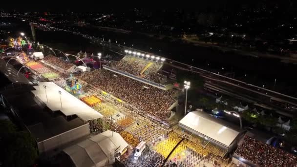 Samba Βόλτα Στο Σάο Πάολο Της Βραζιλίας Αποκριάτικη Παρέλαση Τουριστική — Αρχείο Βίντεο