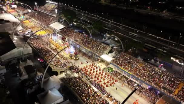 Défilé Carnaval Sao Paulo Brésil Parade Carnaval Samba Schools Party — Video