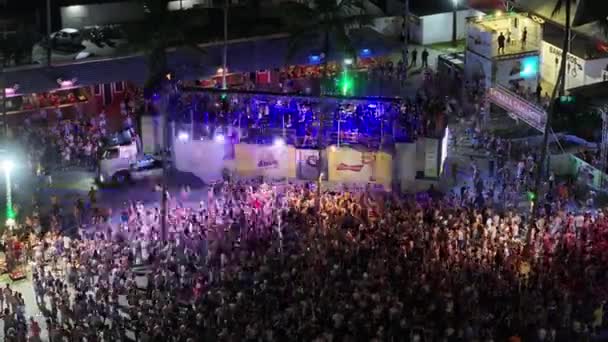 Passeggiata Carnevale Porto Seguro Bahia Brasile Parata Del Carnevale Attrazione — Video Stock